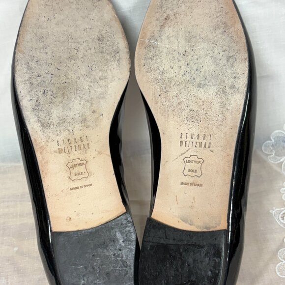 Stuart Weitzman-Women-PW32176-Black/White Patent leather Shoes.Sz-6M.Spain.Used. - Picture 5 of 11